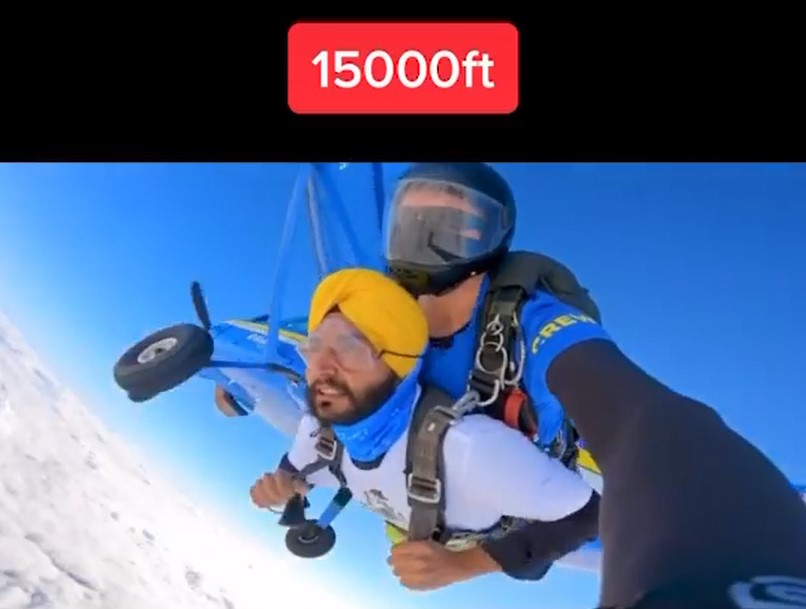 Barinder Singh loves sky diving and other adventurous sports activities. 