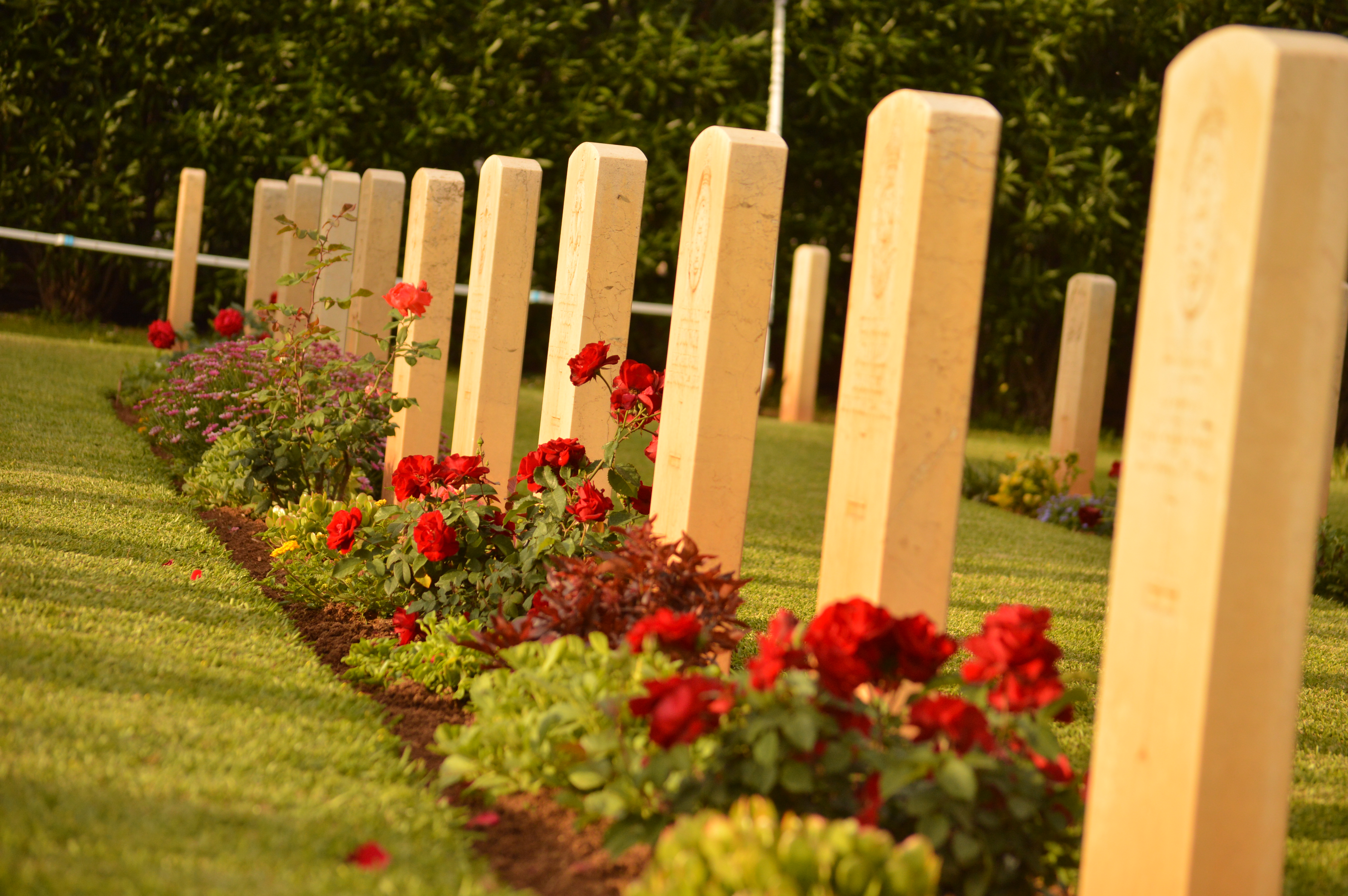 Graves of Commonwealth soldiers at the Beirut War Cemetery, 25 April 2018.