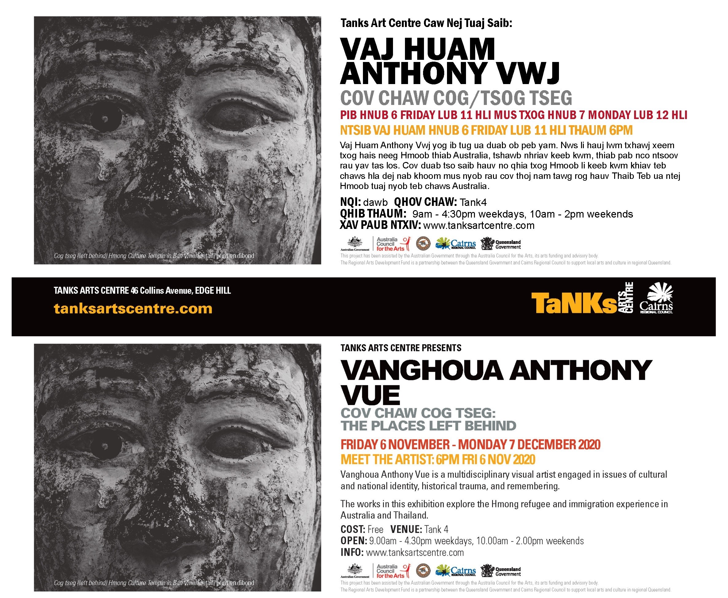Hmong Australia refugee history eart exhibition flyer - Vanghoua Anthony Vue