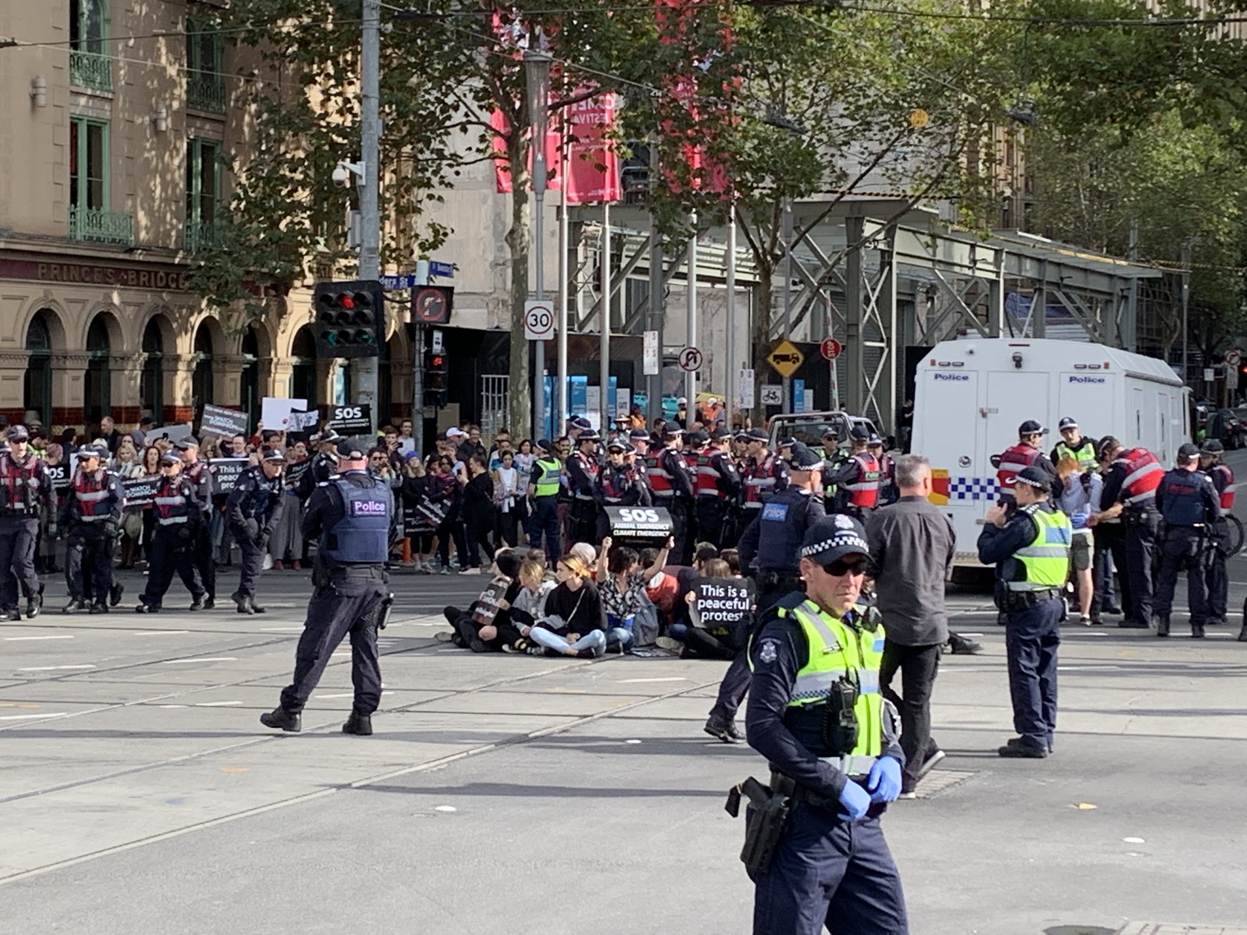 vegan protest in Melbourne