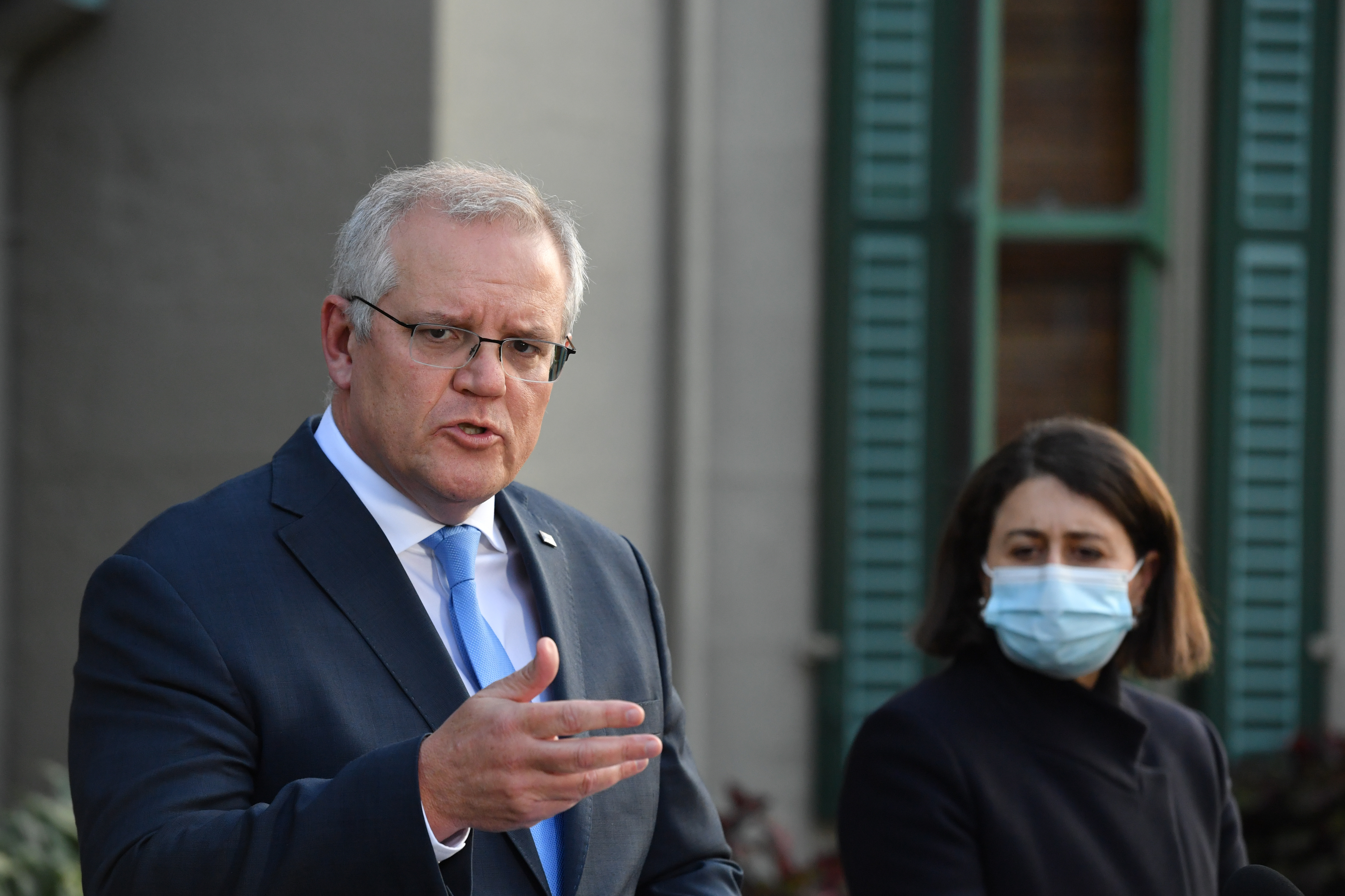 Prime Minister Scott Morrison and NSW Premier Gladys Berejiklian 