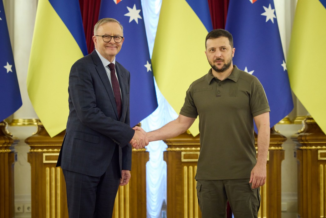 President of Ukraine Volodymyr Zelenskyy held a meeting with Prime Minister of Australia Anthony Albanese who visited Ukraine..