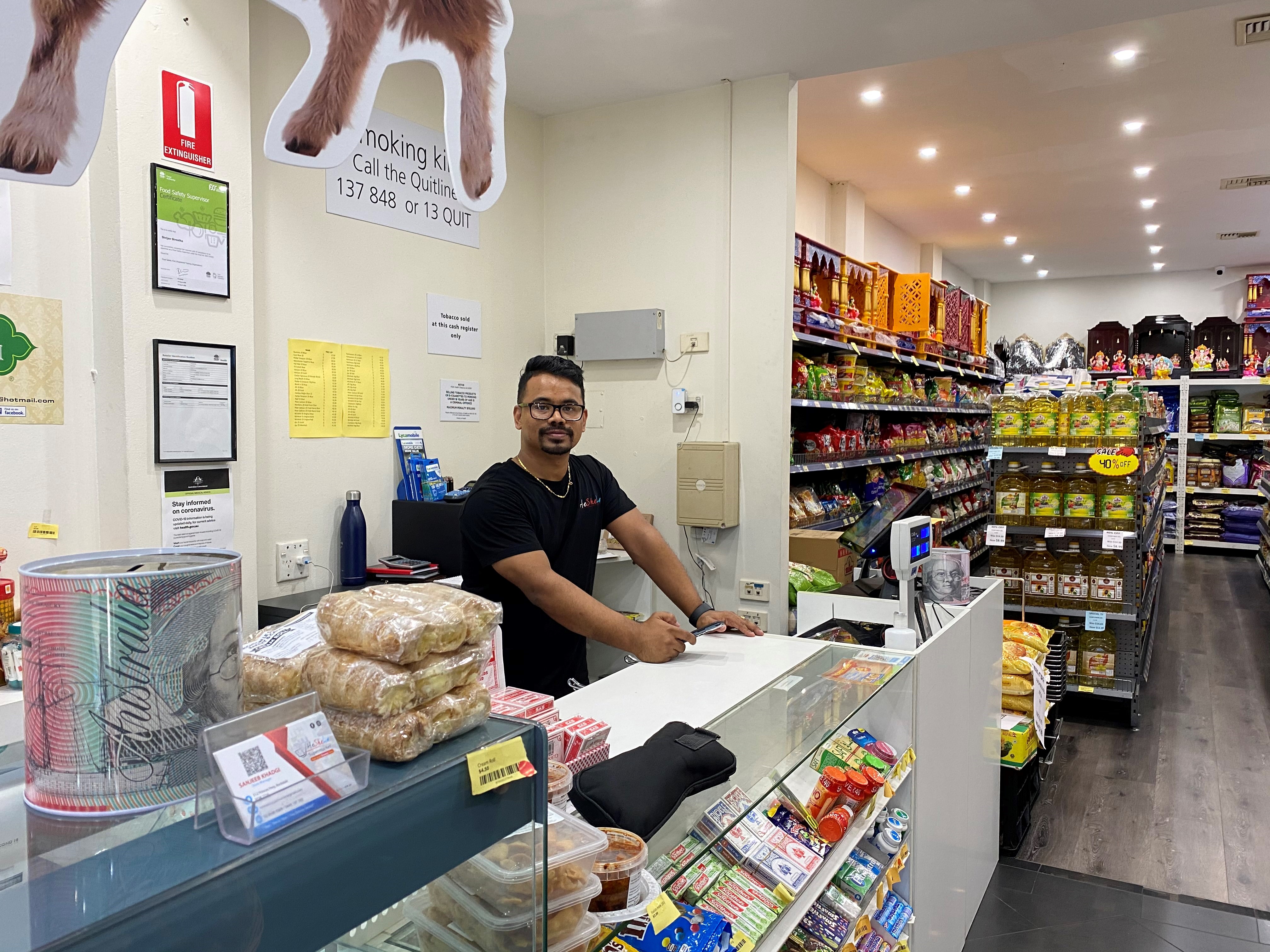 sanjib khadki is the manager at hisila grocery shop in rockdale.