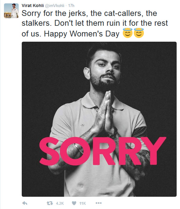 Virat Kohli says Sorry