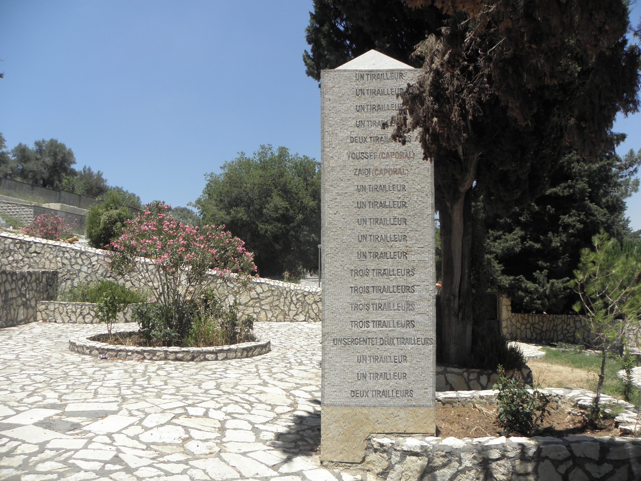 The WWII shrine in the village of Debbine.