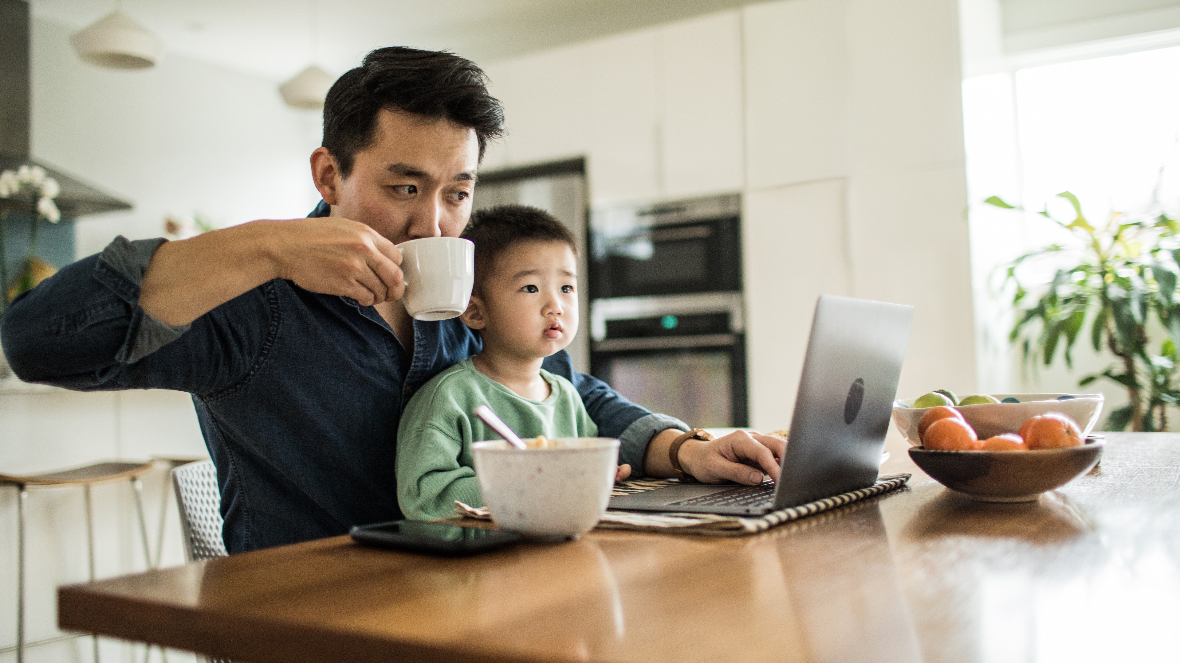 Working from home with a child