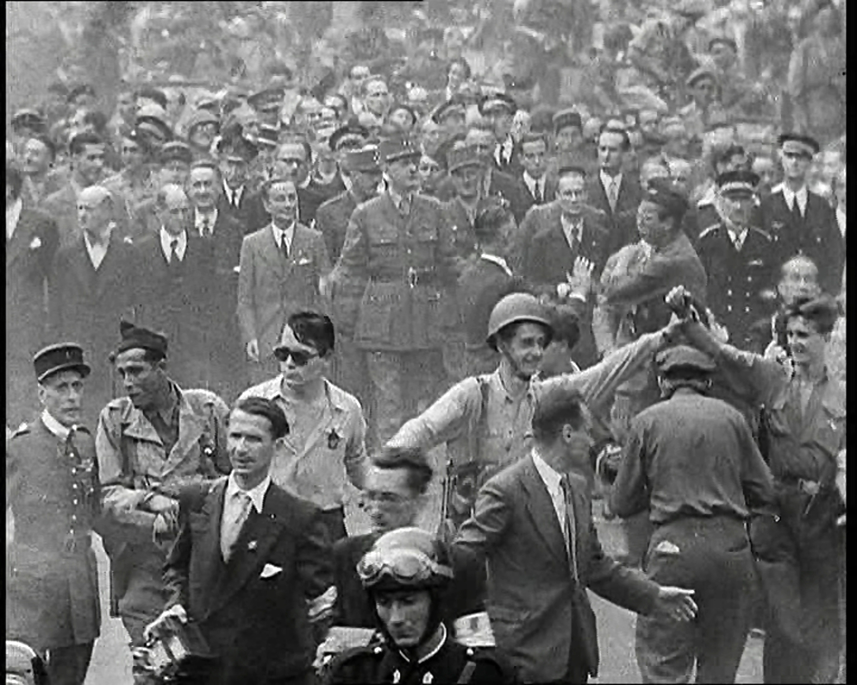 Huge Crowd Walking Through the Streets Of Paris...