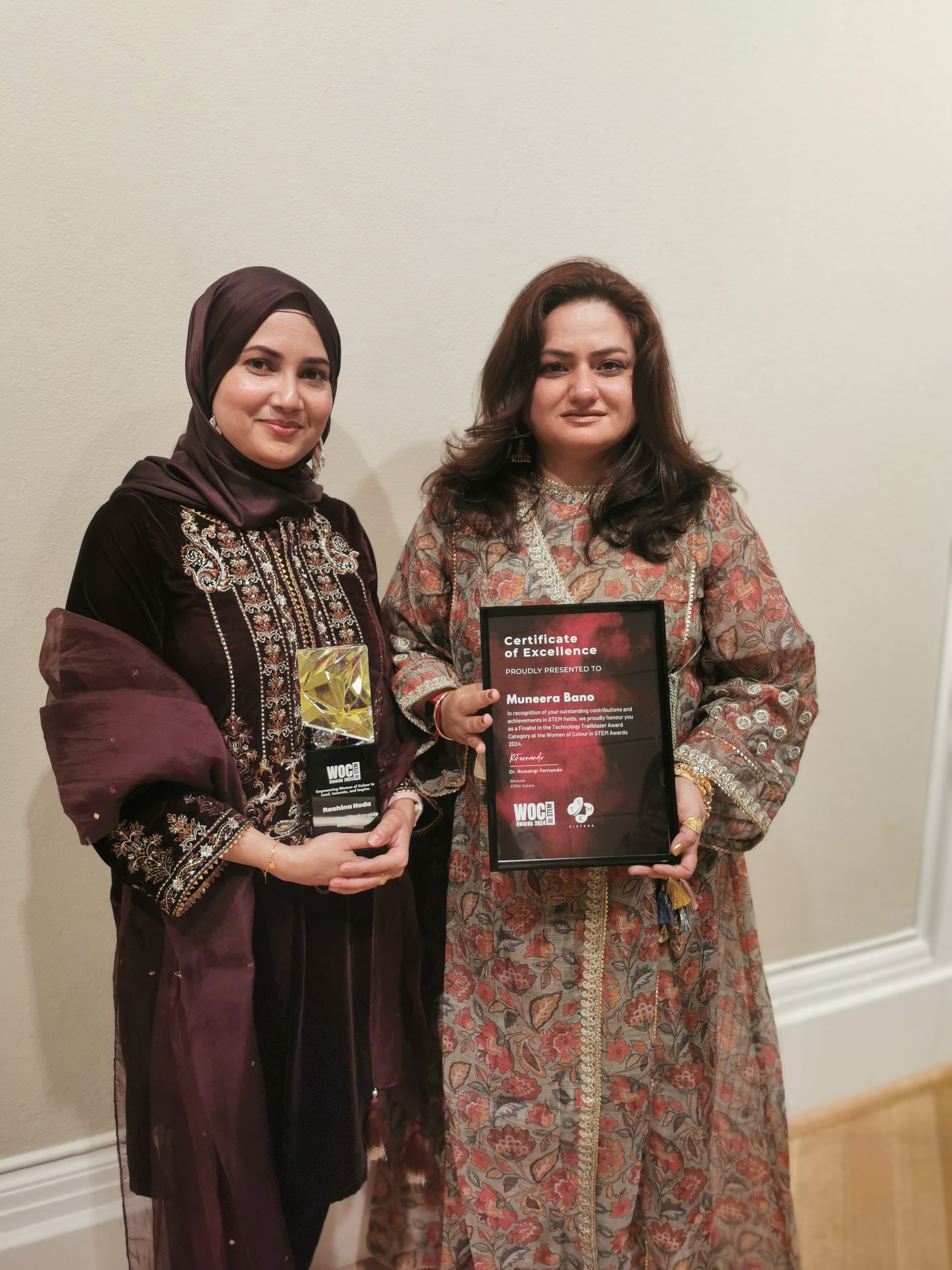 Muneera and Rashina celebrating their success